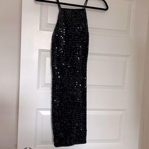 Navy Blue Sequence Dress